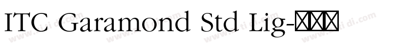 ITC Garamond Std Lig字体转换